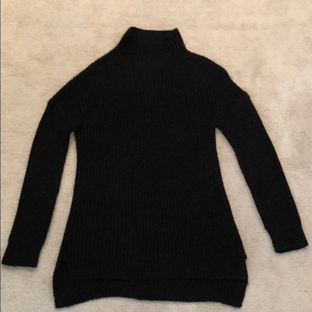 Trouve mock neck navy sweater